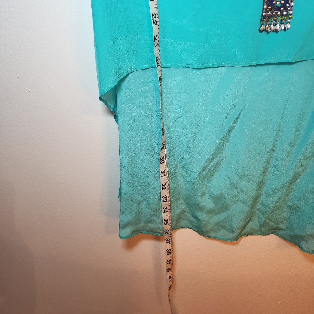 Camilla 100% Silk High Low Tuci Size 2 - Picture 7 of 14